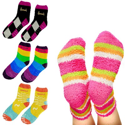 Soft Non-Slip Jacquard Grip Socks Long